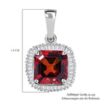 Rhapsody AAAA Rubellit, Weißer Diamant VS-EF Anhänger, 950 Platin, ca. 2.24 ct