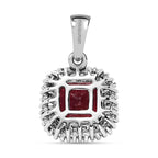 Rhapsody AAAA Rubellit, Weißer Diamant VS-EF Anhänger, 950 Platin, ca. 2.24 ct