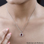 Rhapsody AAAA Rubellit, Weißer Diamant VS-EF Anhänger, 950 Platin, ca. 2.24 ct