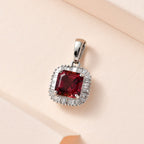 Rhapsody AAAA Rubellit, Weißer Diamant VS-EF Anhänger, 950 Platin, ca. 2.24 ct