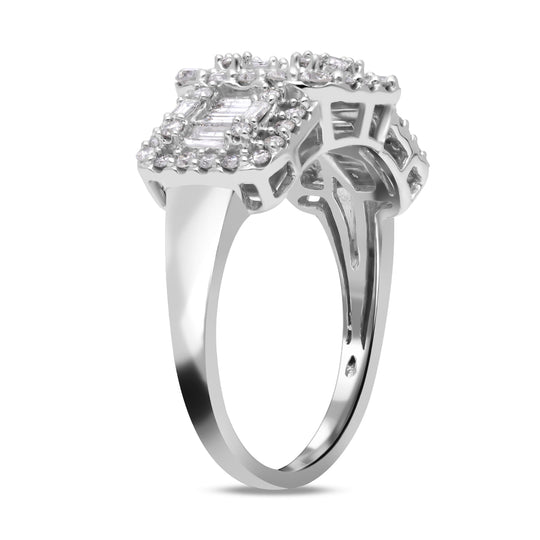 Weißer Diamant SGL Zertifiziert I1 G-H Ring, 585 Gold, (Größe 20.00) ca. 2.00 ct