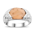 Exklusiver Schliff - Citrin Ring 925 Silber (Größe 16.00) ca. 7.81 ct