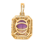 AAA Ametrin, Weißer Zirkon Anhänger, 925 Silber Gelbgold Vermeil, ca. 5.41 ct