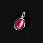 Flamingo Mondstein Anhänger, 925 Silber platiniert, ca. 3.74 ct