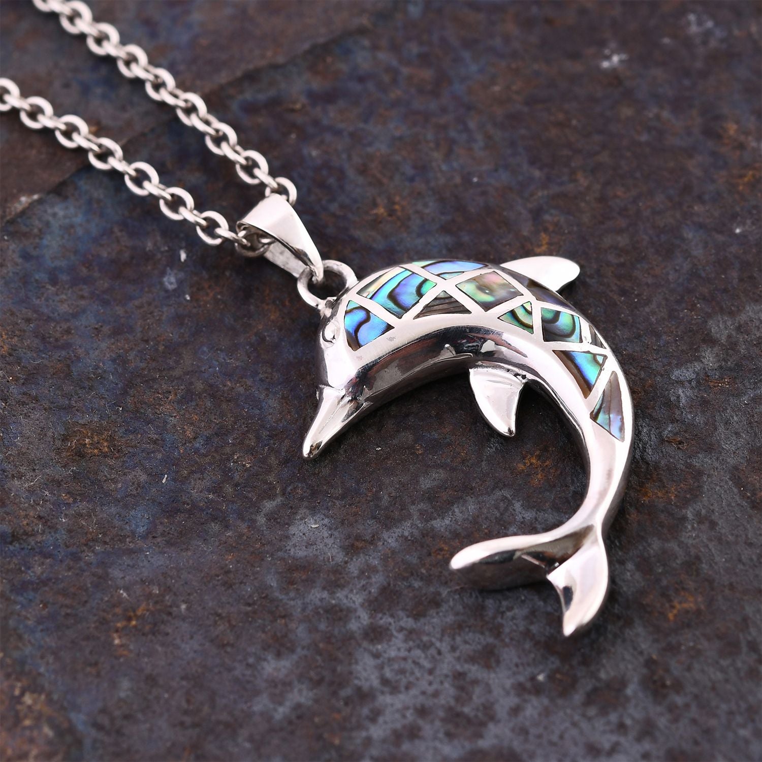 Abalone Muschel Anhänger 925 Silber ca. 4,51 ct.