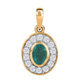 AAA Kagem sambischer Smaragd und Zirkon-Anhänger - 1,37 ct.