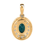 AAA Kagem Sambischer Smaragd, Weißer Zirkon Anhänger 925 Silber Gelbgold Vermeil ca. 1.37 ct