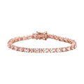 AA Morganit Armband ca. 19 cm 925 Silber Roségold Vermeil ca. 8.37 ct