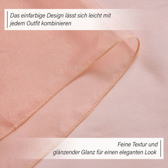 LA MAREY Solid chiffon 100% silk scarfMaterial:100% silk Size:110cm*180cmWeight : 50gColor: peach