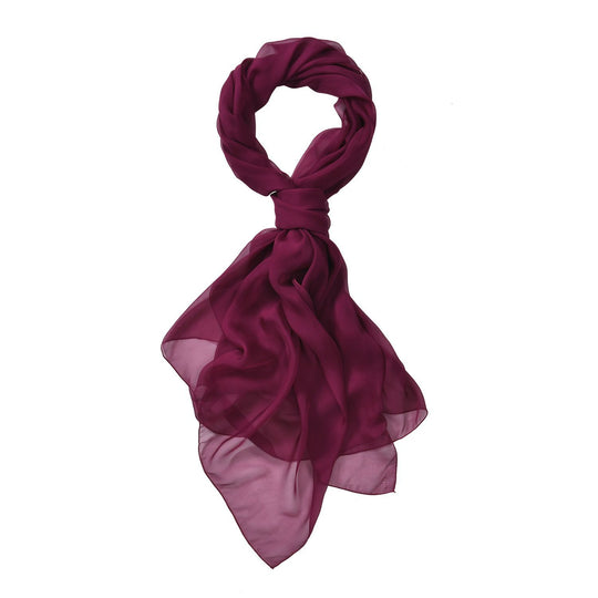 LA MAREY Solid chiffon 100% silk scarfMaterial:100% silk Size:110cm*180cmWeight : 50gColor: peach