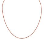 Italienische Diamantschliff Singapurkette, 925 Silber rosévergoldet, ca. 45 cm