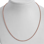 Italienische Diamantschliff Singapurkette, 925 Silber rosévergoldet, ca. 45 cm