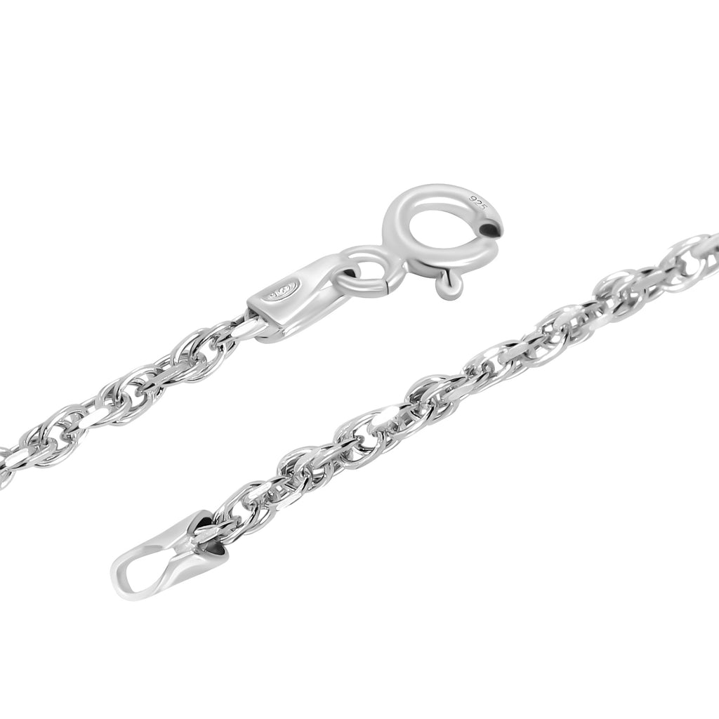 Italianische Diamantschliff Singapurkette,  925 Silber,  ca. 45 cm
