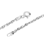 Italianische Diamantschliff Singapurkette,  925 Silber,  ca. 45 cm