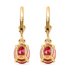 Lab Grown Padparadscha-Saphir Ohrringe, 925 Silber Gelbgold Vermeil, ca. 5.29 ct