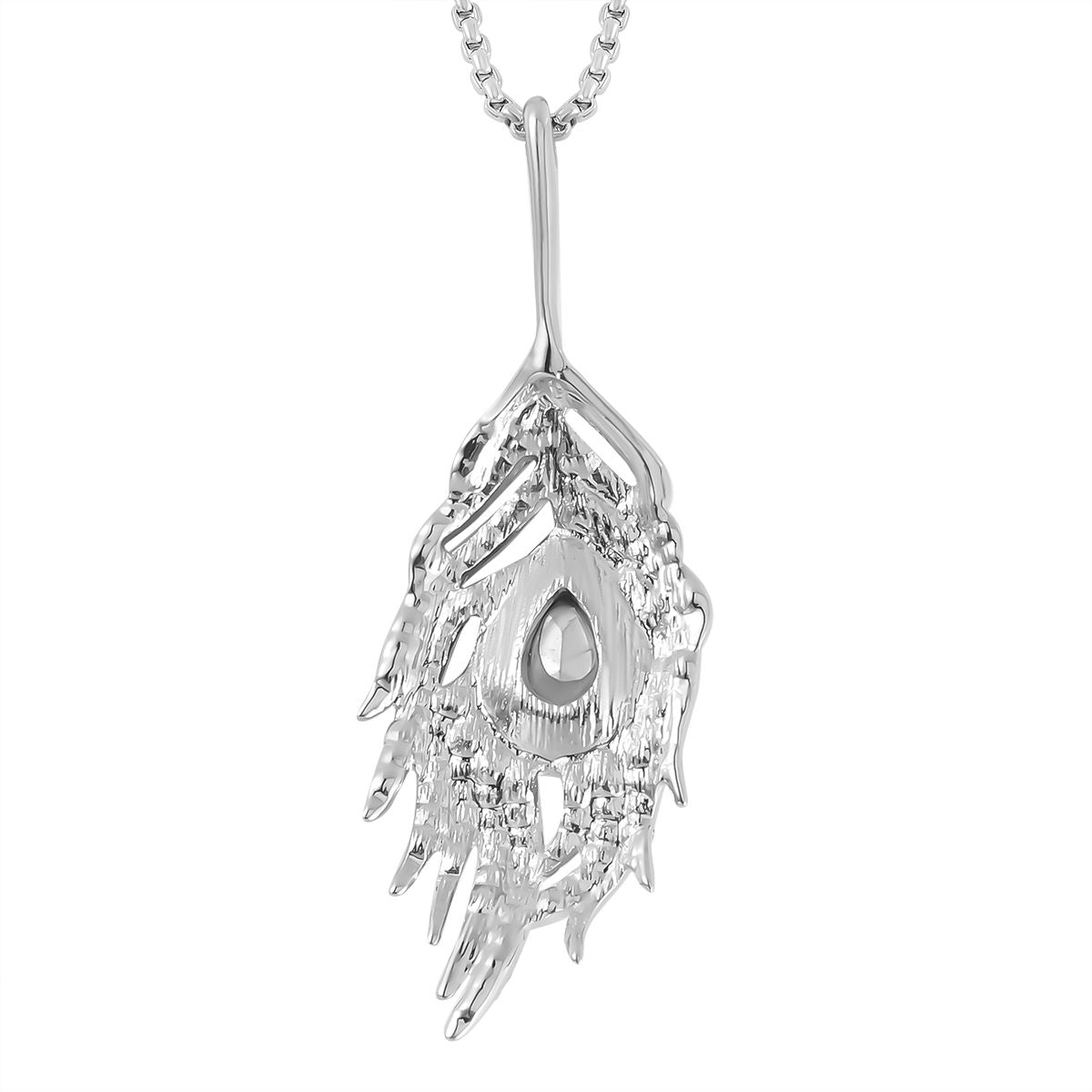 Blauer Kristall, Weißer Kristall Halskette ca. 60 cm Legierung