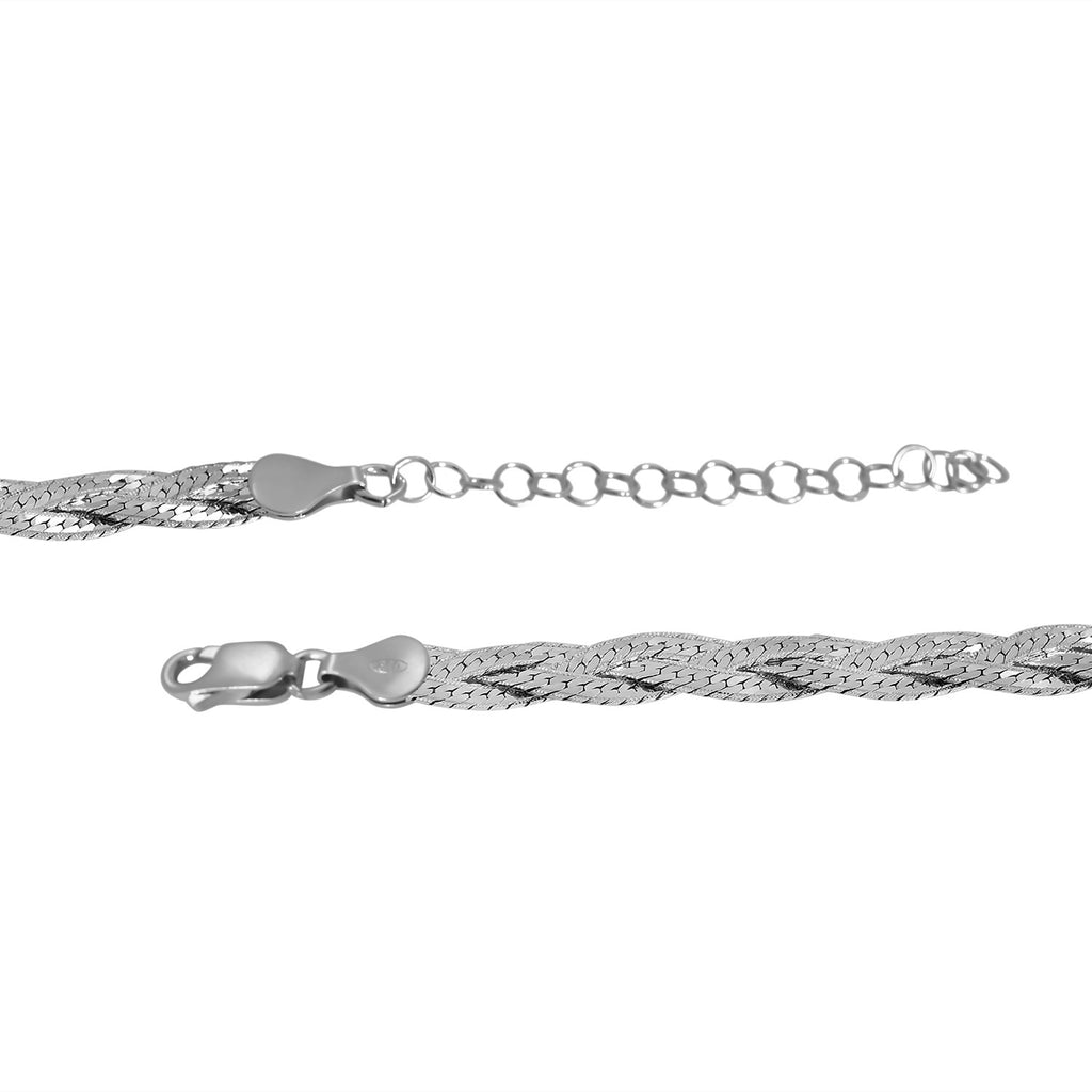 925 Silber rhodiniert Kette ca. 45 cm ca. 8,97g
