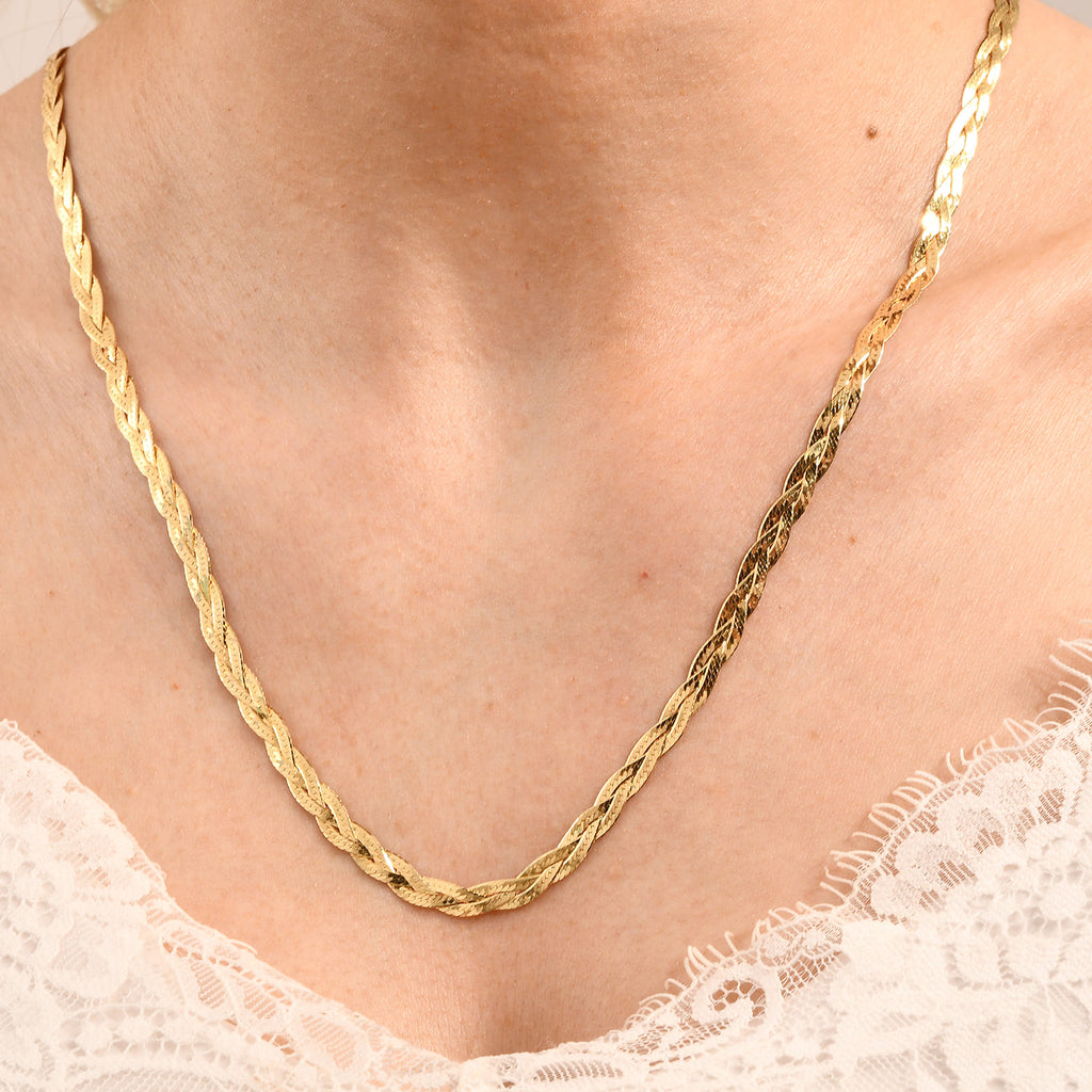 925 Silber vergoldet Kette ca. 45 cm ca. 7,40g