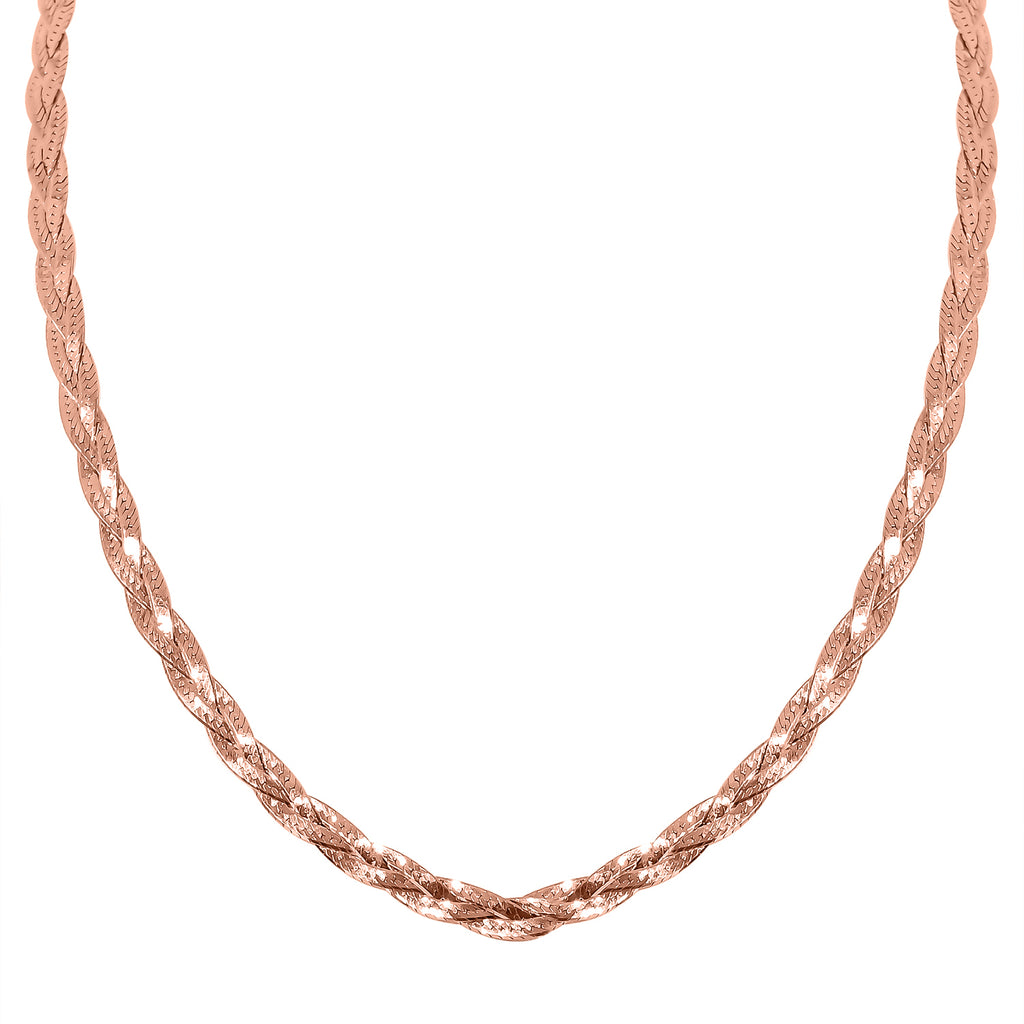 925 Silber rosévergoldet Kette ca. 45 cm ca. 7,40g