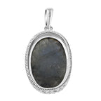 AAA Labradorit Anhänger, 925 Silber platiniert, ca. 35.35 ct