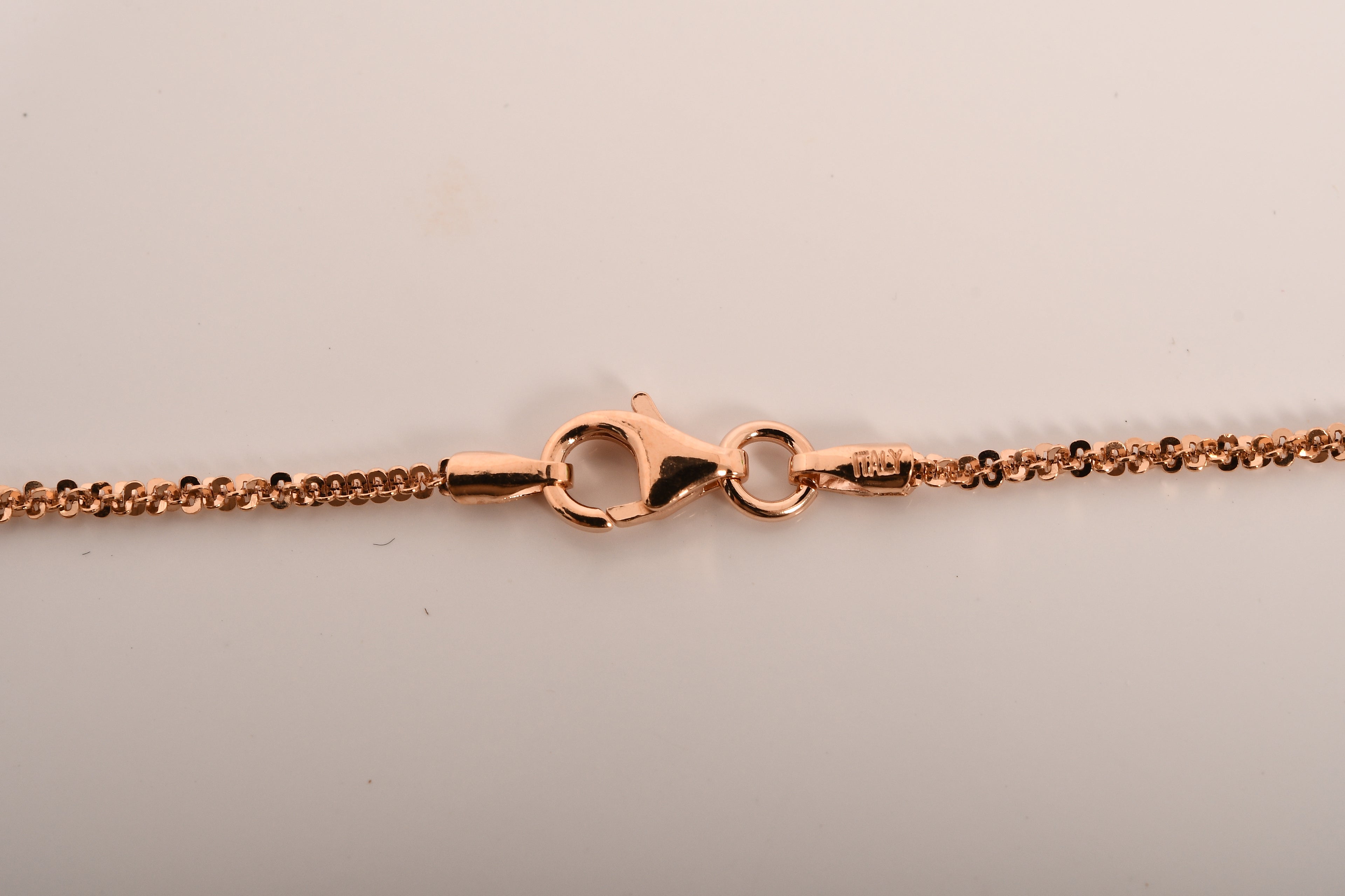 Italienische Rock Kette, 925 Silber rosévergoldet, ca. 45 cm, ca. 2,86g