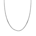 Diamantschliff Rockkette in rhodiniertem Silber, 75cm