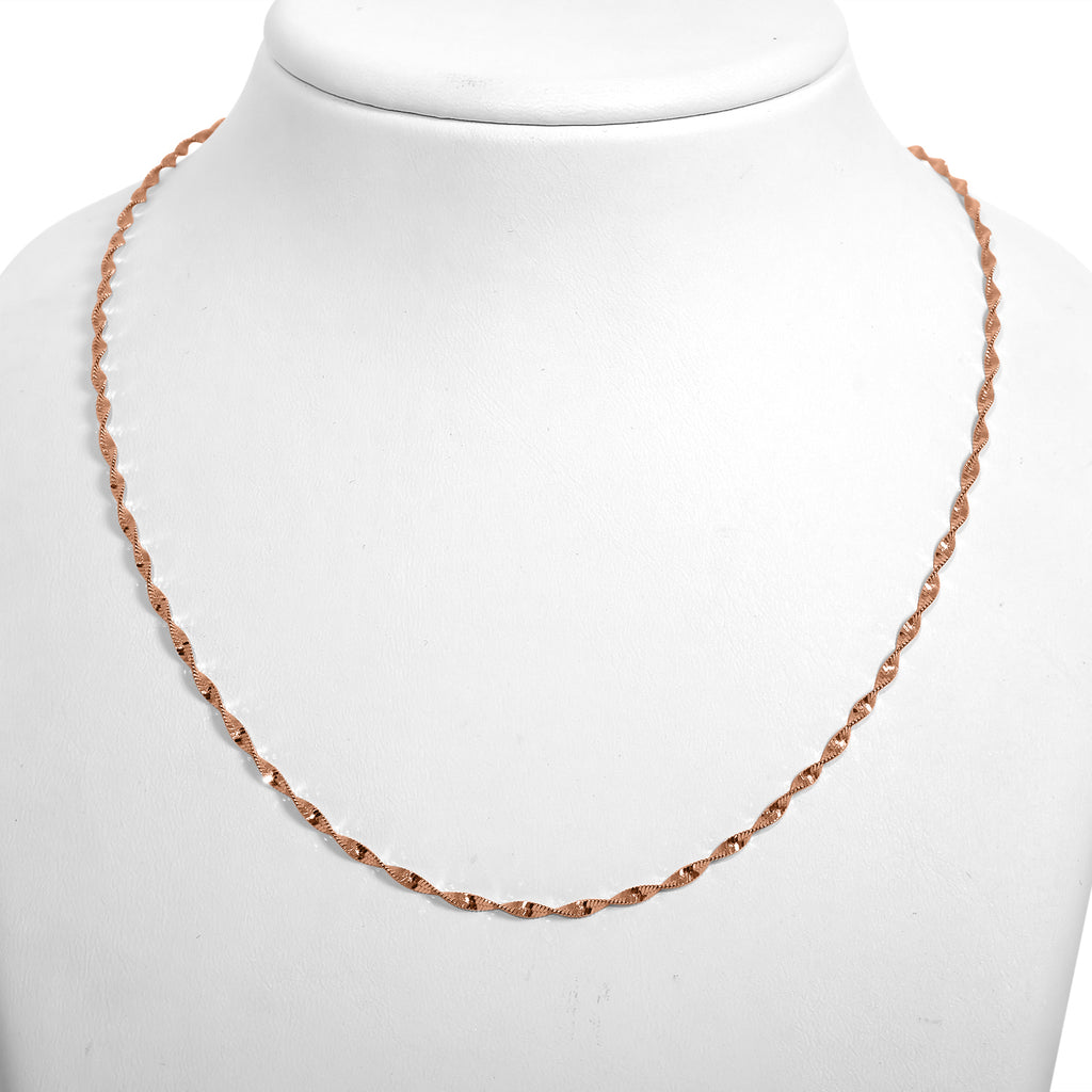 925 Silber rosévergoldet Kette ca. 45 cm ca. 3,74g
