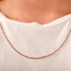 925 Silber rosévergoldet Kette ca. 45 cm ca. 3,74g