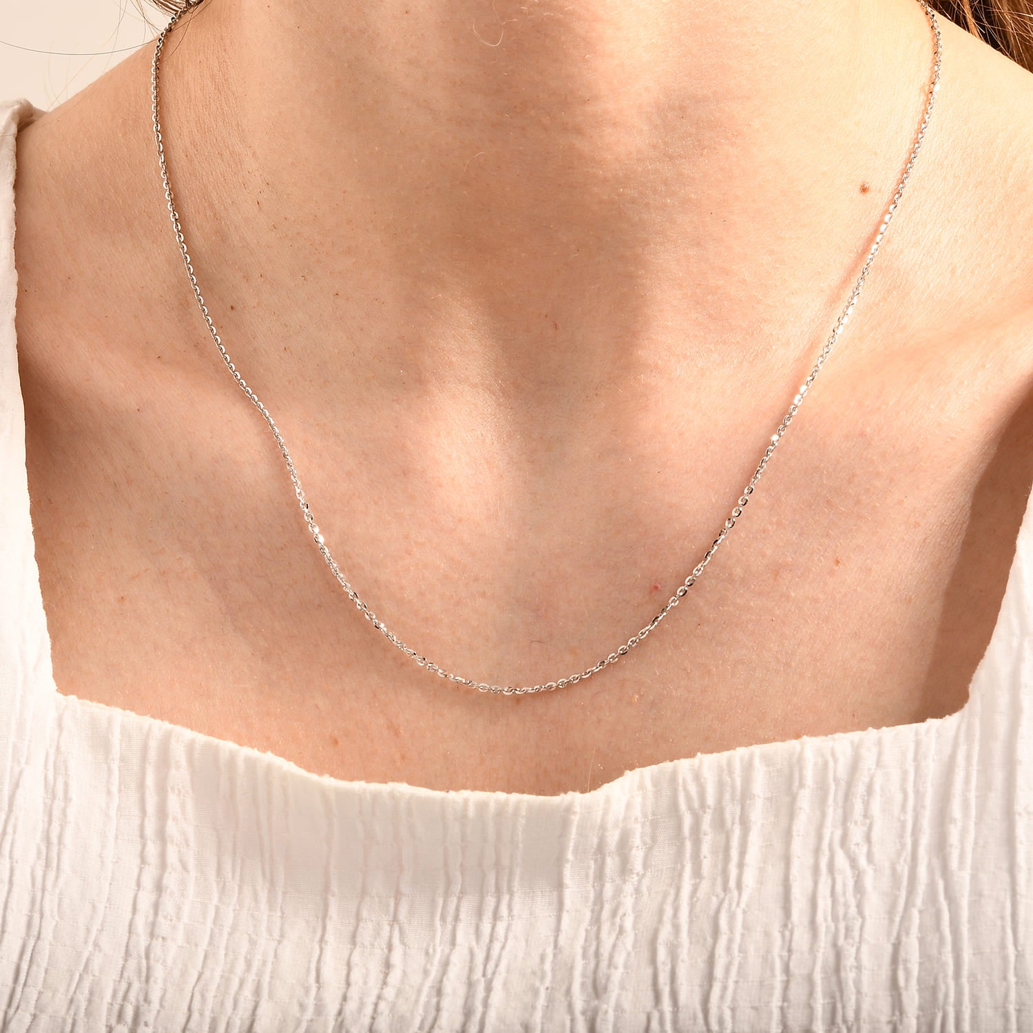 925 Silber rhodiniert Kette ca. 60 cm ca. 3,25g
