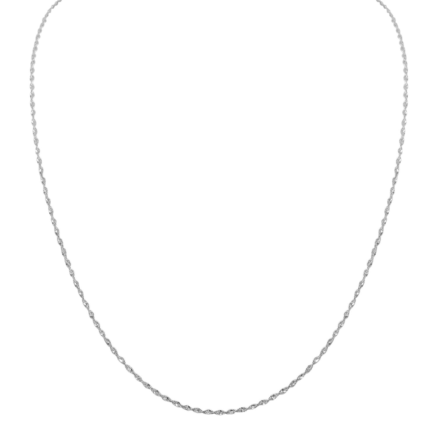 Italienische Singapur-Kette, 925 Silber rhodiniert, ca. 60 cm, ca. 2,98g