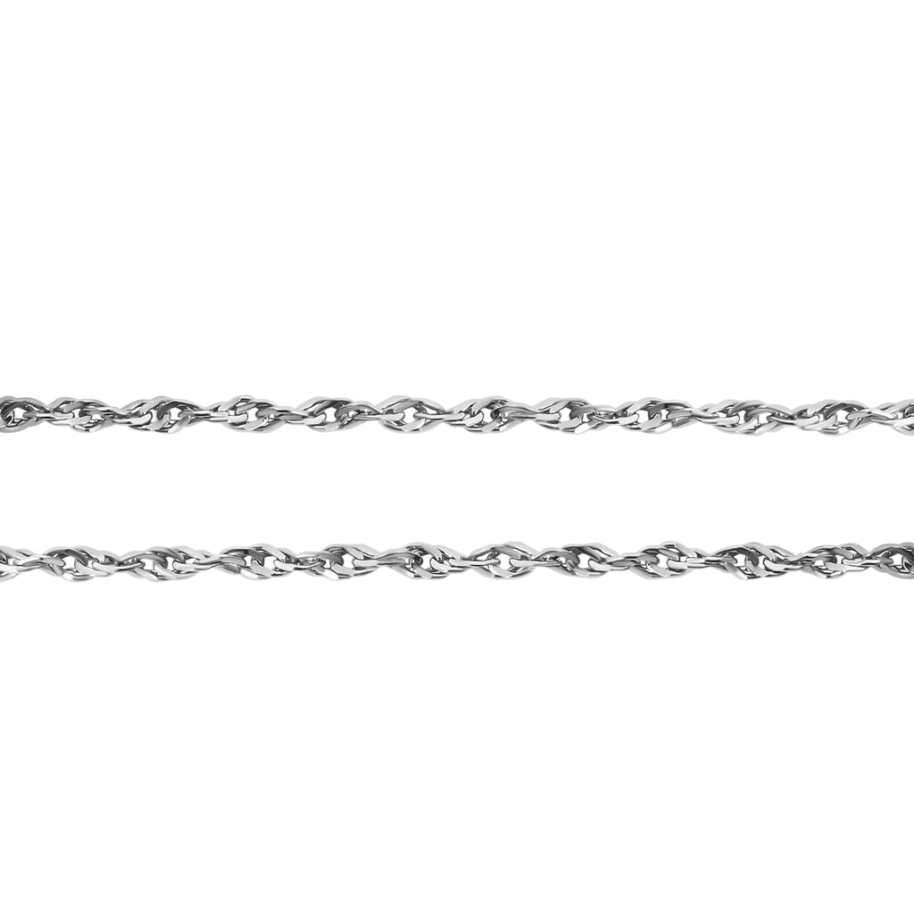 Italienische Singapur-Kette, 925 Silber rhodiniert, ca. 60 cm, ca. 2,98g