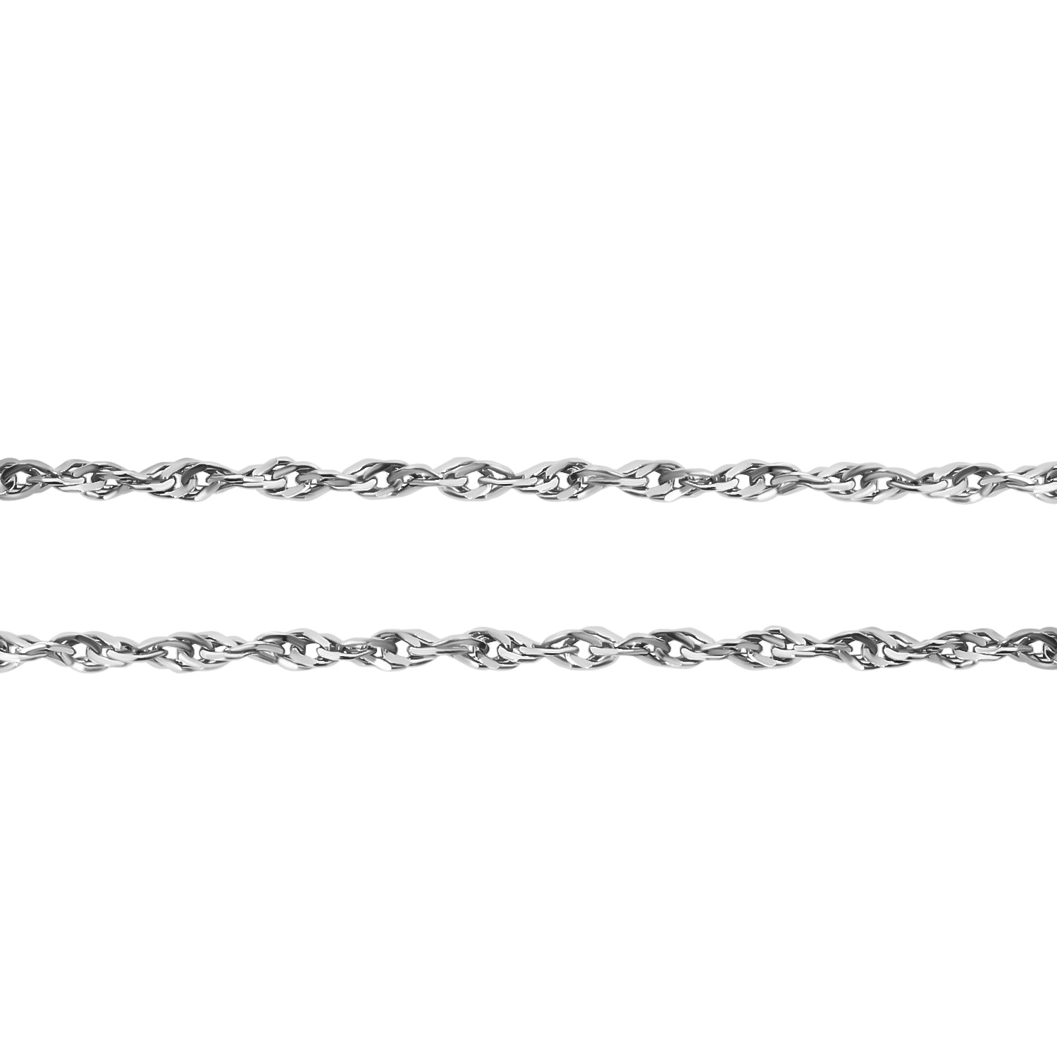 Italienische Singapur-Kette, 925 Silber rhodiniert, ca. 60 cm, ca. 2,98g
