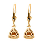 Serra Gaucha Citrin Ohrringe, 925 Silber Gelbgold Vermeil, ca. 1.32 ct