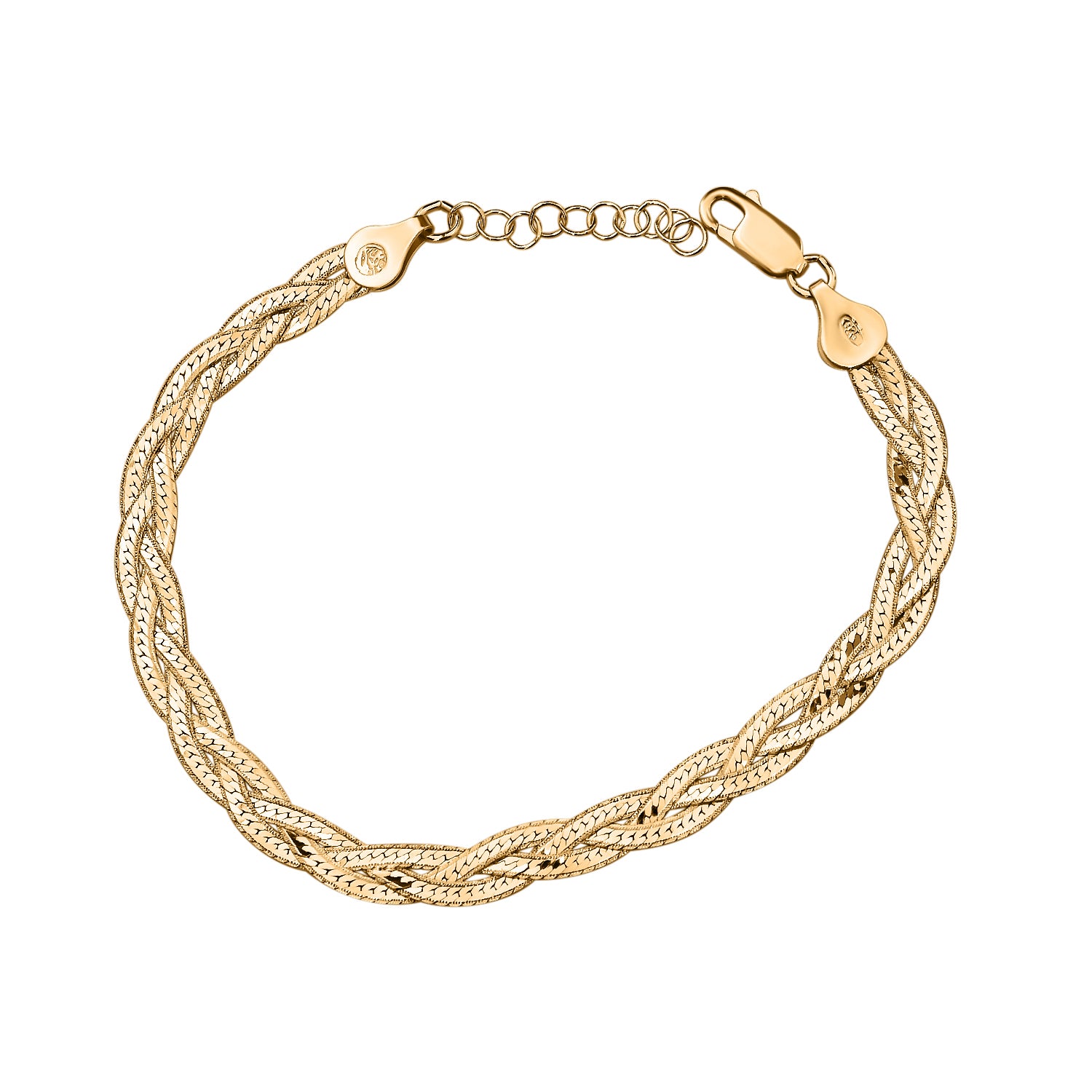 925 Silber vergoldet Armband ca. 18 cm ca. 4,20g