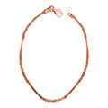 Italienisches alternierendes Margarita 19cm Armband in rosévergoldetem Silber