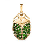 GP Trionfo Kollektion - Natürlicher Chromdiopsid Anhänger, 925 Silber Gelbgold Vermeil ca. 2.20 ct