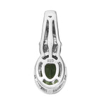 Natürlicher grüner Apatit Anhänger, 925 Silber platiniert ca. 1.18 ct