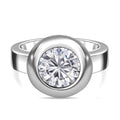 EF Moissanit Ring in rhodiniertem Silber - 3,47 ct.