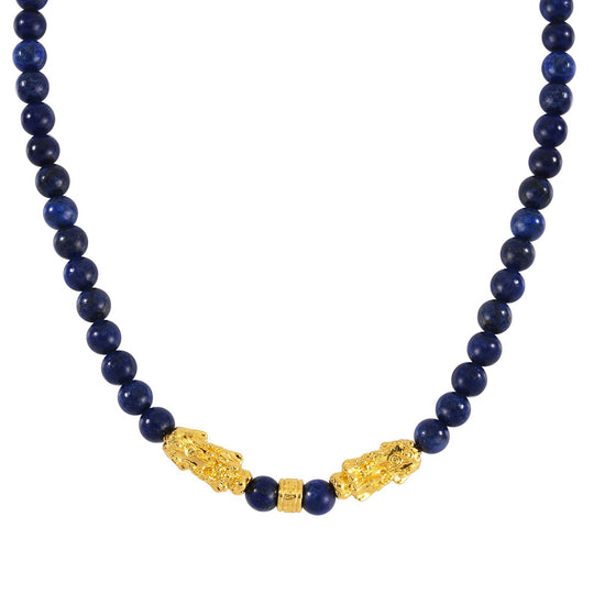 Mehrfarbiger Amazonit Halskette ca. 45 cm Standard gelb vergoldet ca. 250,00 ct.