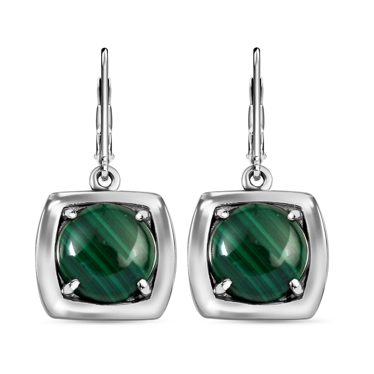Malachit Ohrringe  Edelstahl ca. 14,57 ct.