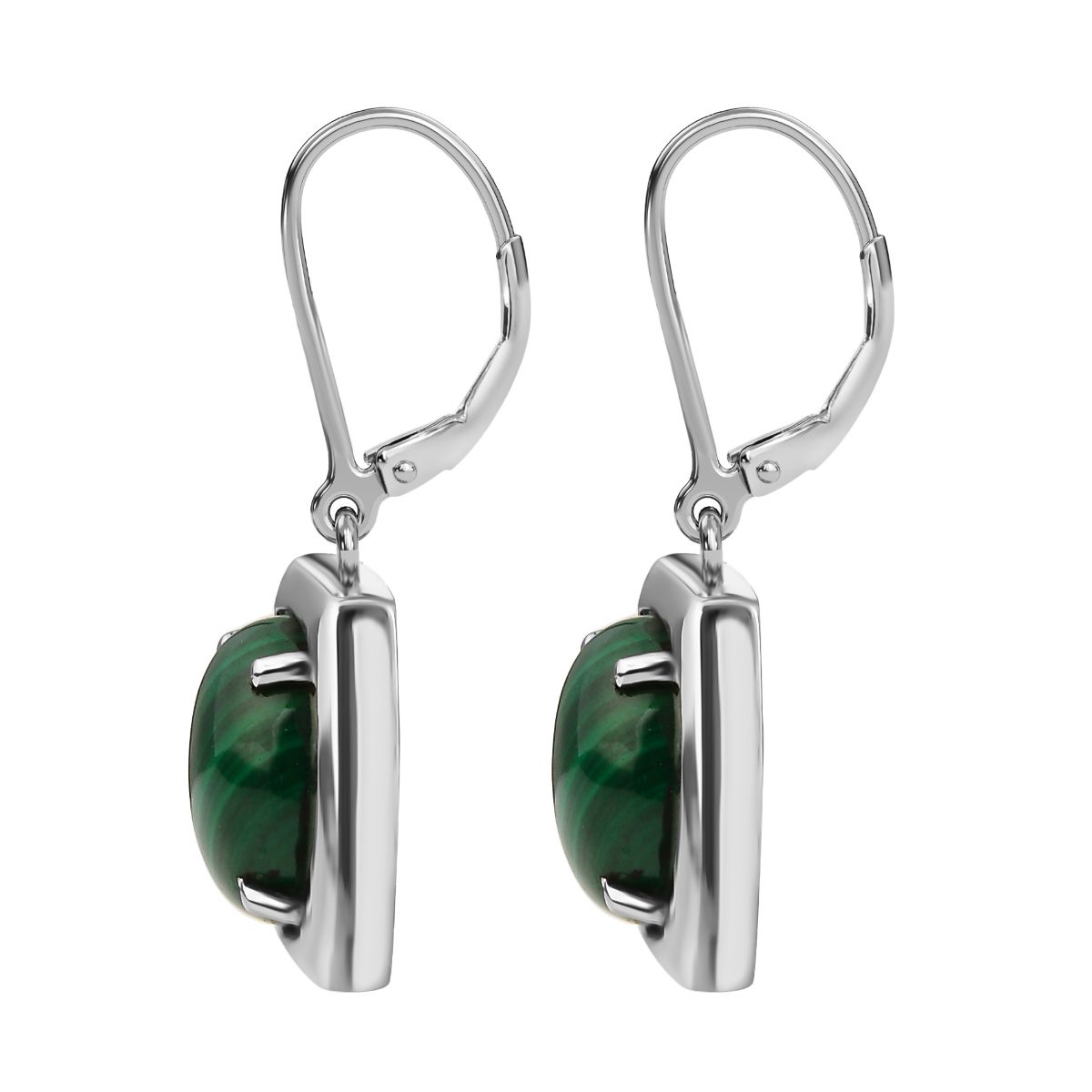 Malachit Ohrringe  Edelstahl ca. 14,57 ct.