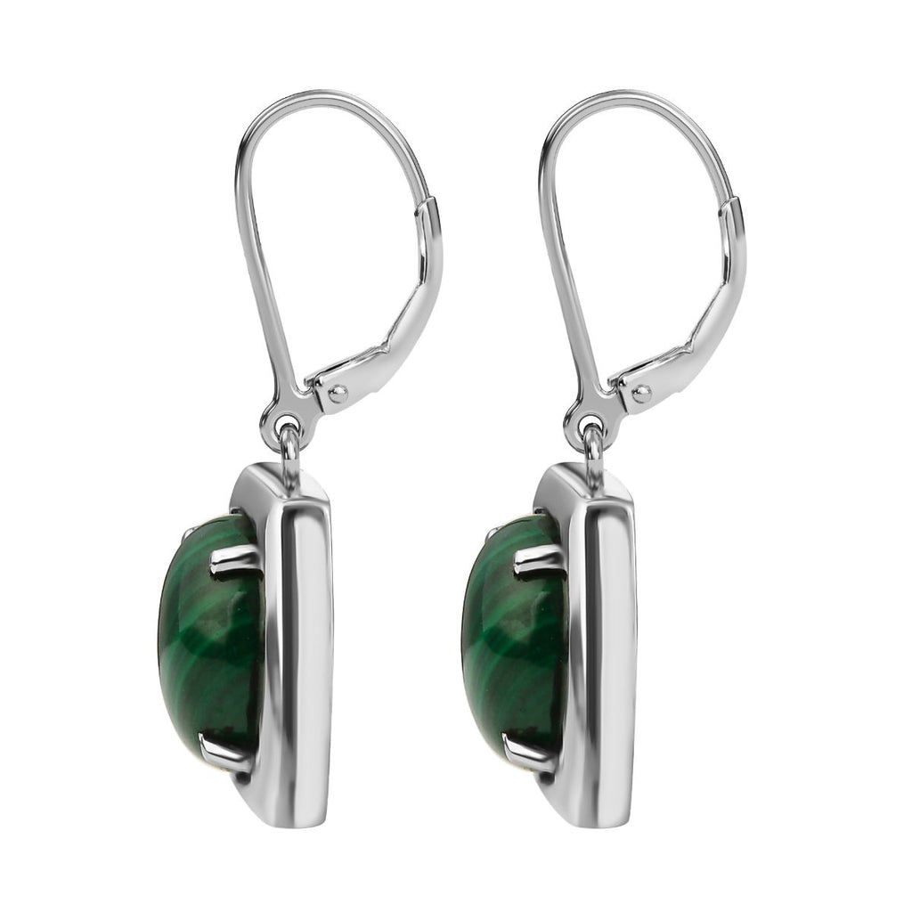 Malachit Ohrringe  Edelstahl ca. 14,57 ct.