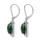 Malachit Ohrringe  Edelstahl ca. 14,57 ct.