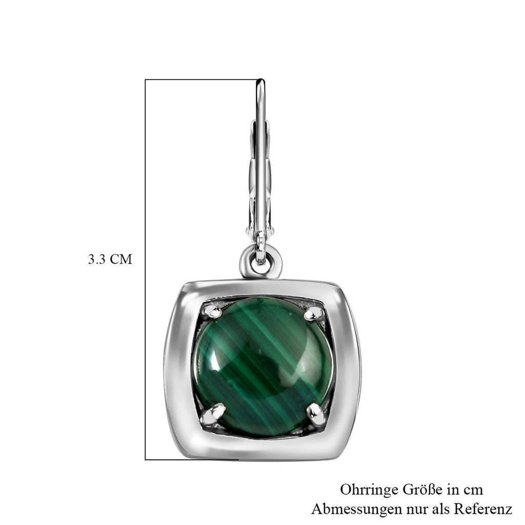 Malachit Ohrringe  Edelstahl ca. 14,57 ct.