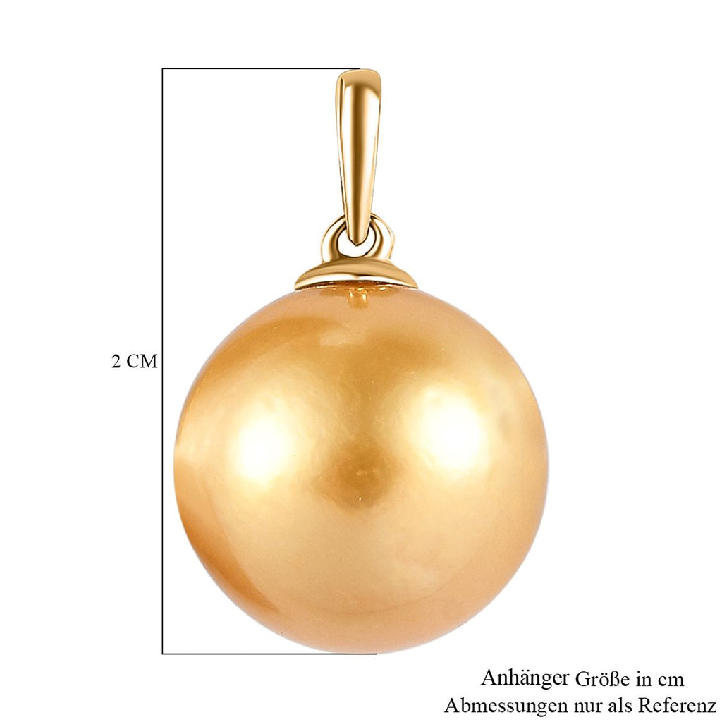 AAA Goldene Südsee Perle Anhänger 750 Gold