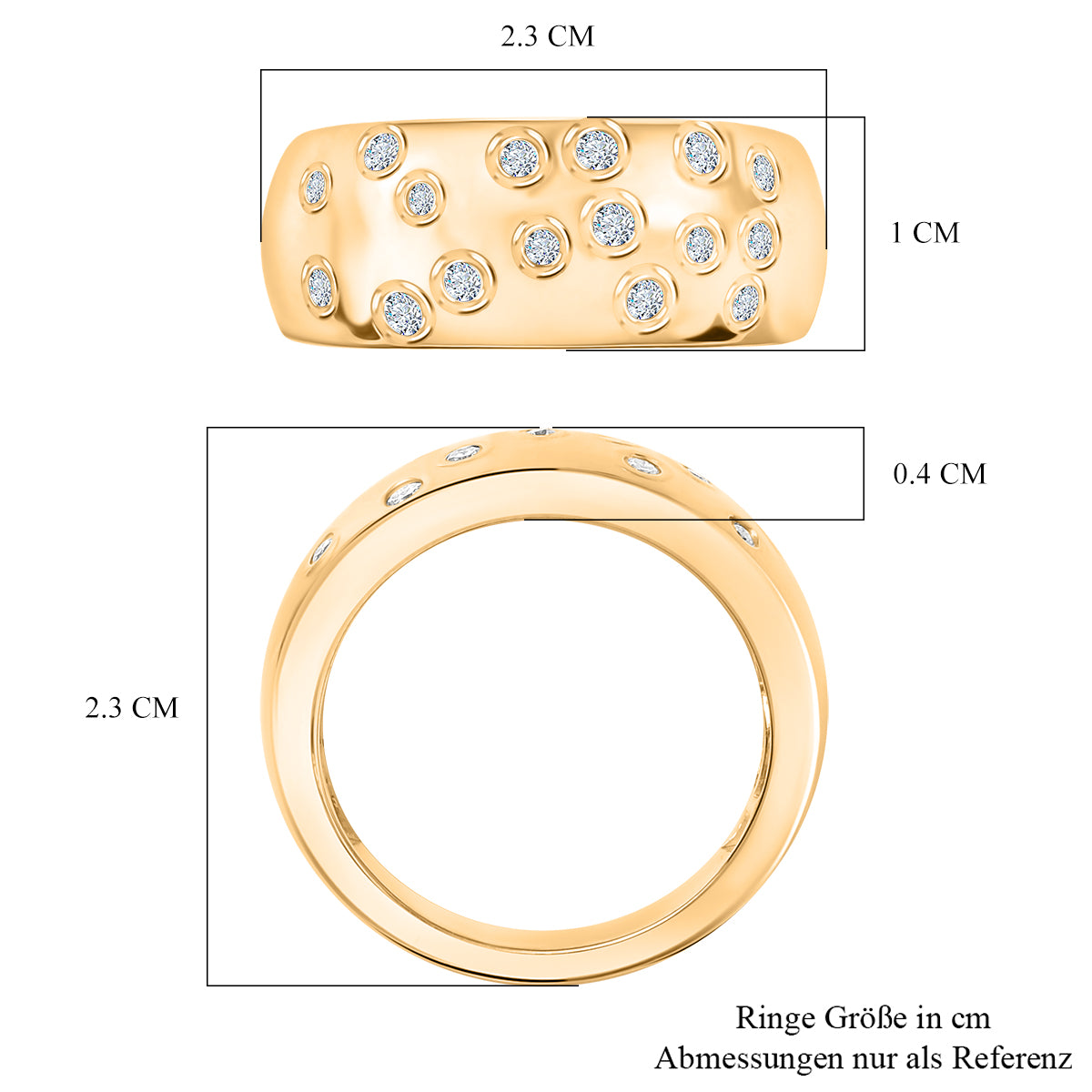 D’Joy Moissanit Ring und Ohrringe