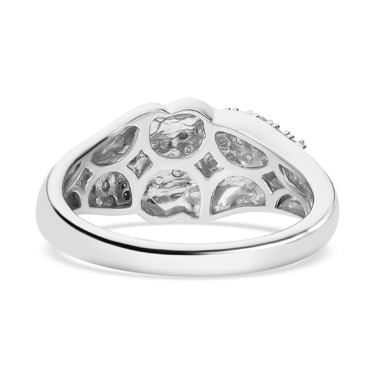 Weißer Diamant Ring, 925 Silber platiniert, (Größe 18.00) ca. 0.23 ct