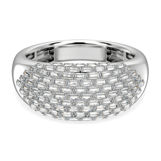 Weißer Diamant P3 Ringe 925 Silber platiniert (Größe 18.00) ca. 1.00 ct