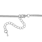 Schwarzer Kristall, Grauer Kristall Halskette ca. 60 cm Legierung emailliert