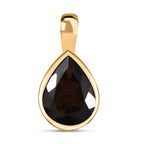 Rauchquarz Anhänger, 925 Silber Gelbgold Vermeil, ca. 6.55 ct
